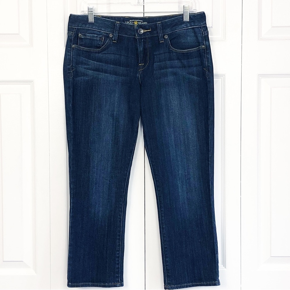 Lucky Brand Dark Wash Blue Denim Slim Lola Ankle Crop Jeans 8/29